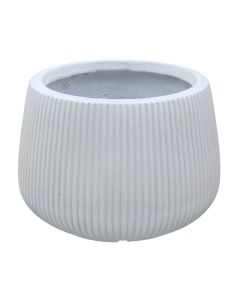 Vazo lulesh, S, argjilë, e bardhë, 32.5x32.5xH22.5 cm