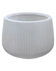 Vazo lulesh, M, argjilë, e bardhë, 46x46xH31 cm