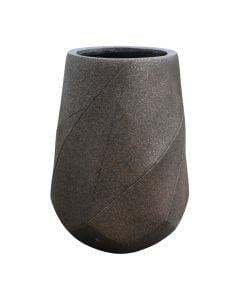 Flower pot, S, fiber clay, copper, 31x31xH41.5 cm