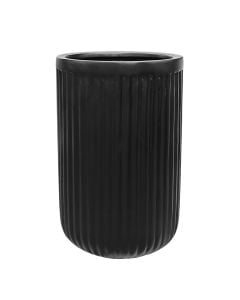 Flower pot, S, fiber clay, dark grey, 28x28xH45 cm