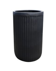 Flower pot, M, fiber clay, dark grey, 36x36xH58 cm