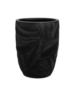 Flower pot, S, fibre clay, dark grey, 31x31xH41 cm