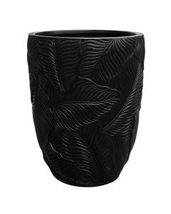 Flower pot, S, fibre clay, dark grey, 31x31xH41 cm