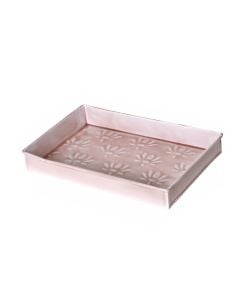 Decorative tray, S, metal, pink