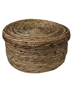 Basket, M, jute, dark brown