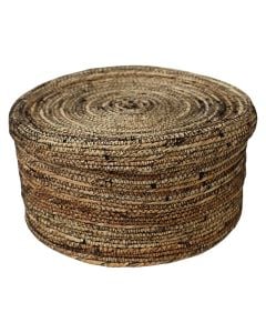 Basket, L, jute, dark brown