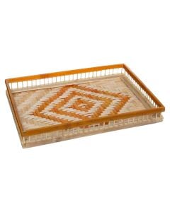 Tabaka, M, haci, bambu, bezhë, 40x30xH5cm