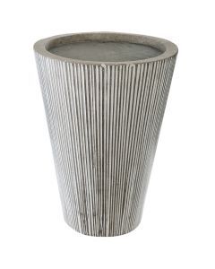 Flower pot, M, cement, white, Cylinder: M-Ø32 xH48 cm