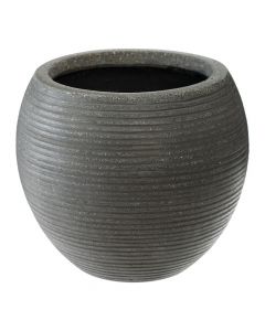Flower pot, S, cement, grey, round: S-Ø23 xH20 cm