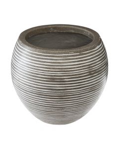 Flower pot, L, cement, white, round: L-Ø51.5 xH44.5 cm