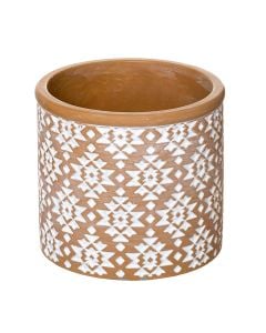 Vazo lulesh, çimento/rërë, terrakota, Ø10.8 xH10 cm