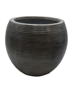 Flower pot, M, cement, grey, round: M-Ø34.5 xH30 cm