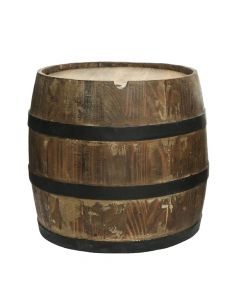 Table, Wine barrel, wooden, brown, Ø33 xH30 cm