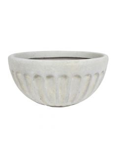 Flower pot, Duncan, fiber clay, ivory, Ø36 xH17 cm