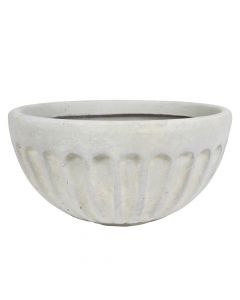 Flower pot, Duncan, fiber clay, ivory, Ø42 xH22 cm