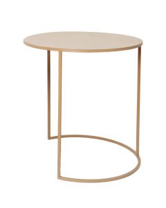 Side table, metal, beige