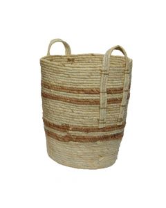Basket, S, straw, natural, Ø32 xH38 cm