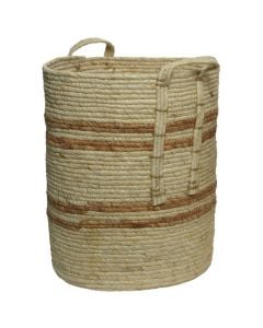 Basket, L, straw, natural, Ø42 xH48 cm