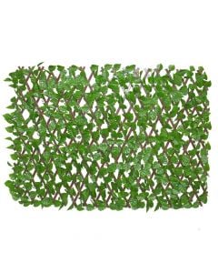 Decorative fence, bamboo with artificial leaves, 100X200 cm