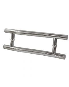 Glass door handle, stainless-steel, gray, 45x15cm