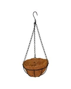 Natural wicker basket, metallic / natural, Ø20 cm