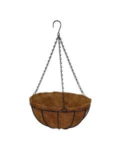 Natural wicker basket, metallic / natural, Ø30 cm