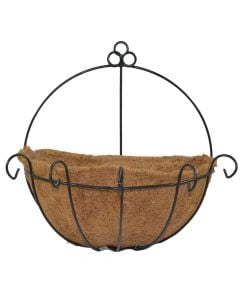 Natural wicker basket, metallic / natural, Ø30 cm