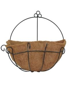 Natural wicker basket, metallic / natural, Ø35 cm