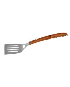 Barbecue turner, "Mr.Grill", with wood handle, stainless steel, silver, 47 cm