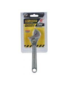 Adjustable wrench, chrome -vanadium, 6"
