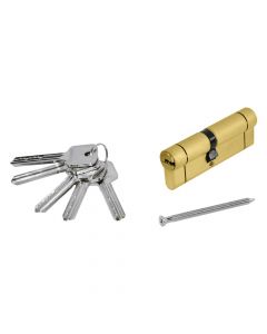 High security cylinder, bronze, gray, 80 mm(35-45), 5 keys