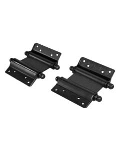 Door hinge with double action, steel, black, 4 "