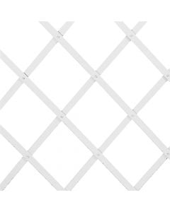 Gardh dekorues fizarmonikë, plastik, i bardhë 100x100 cm