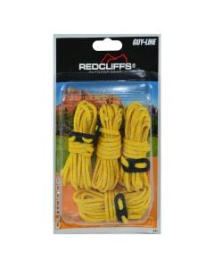 Camping rope, "Redcliff", plastic, yellow, 4 pcs