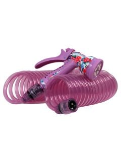 Pistoletë spërkatëse dhe tub spiral, me shumë pozicione, plastik, 10 m