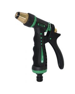 Garden spray gun, adjustable straight nozzle, plastic/bronze