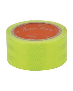 Warning tape with adhesive, PE, 5 cm x 5 m, yellow