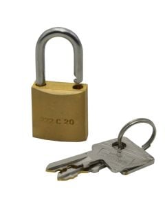 Padlock, bronze/plastic, 237.6 gr, 20 mm
