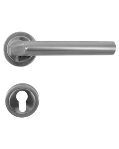 Door handle with cylinder type, steel, 135x60x19mm