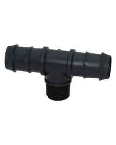 Tee indented male nipple , polyetilen, 25x1/2"x25mm, 6 bar