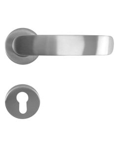 Door handle with cylinder type, steel, 135x60x19mm