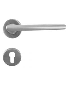 Door handle with cylinder type, steel, 135x60x19mm