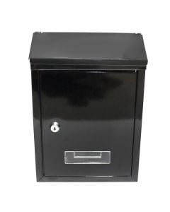 Kuti postare, çelik, e zezë, 21x6x28cm,  e zeze