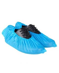 Disposible shoes cover, PE, blue, 100 pc