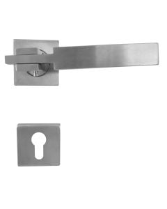 Door handle with cylinder type, steel, 135x60x19mm