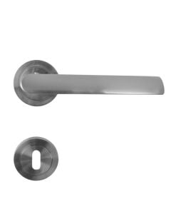 Door handle set, zinc, 145x60 mm