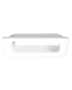 Furniture handle, plastic, white,  43x17 mm