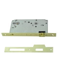 Wood door lock, zinc, 60x85 mm