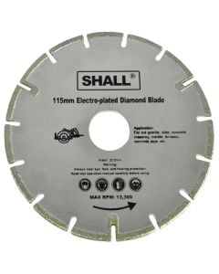 Diamond disc, Shall, 115x7x22.2 mm