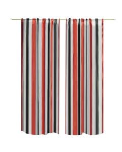 Curtain, polyester, red-black, 150x270 cm